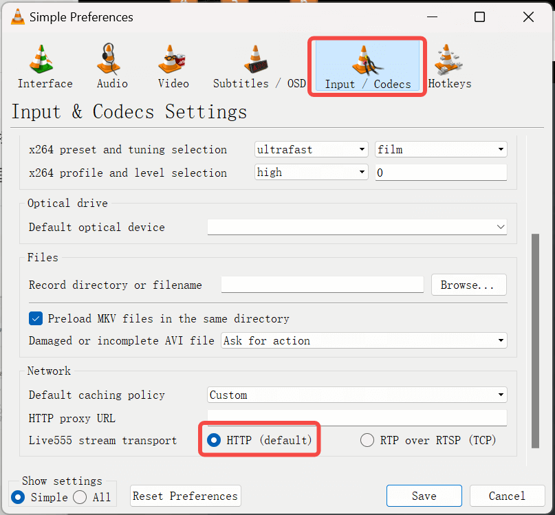 vlc_http_mode