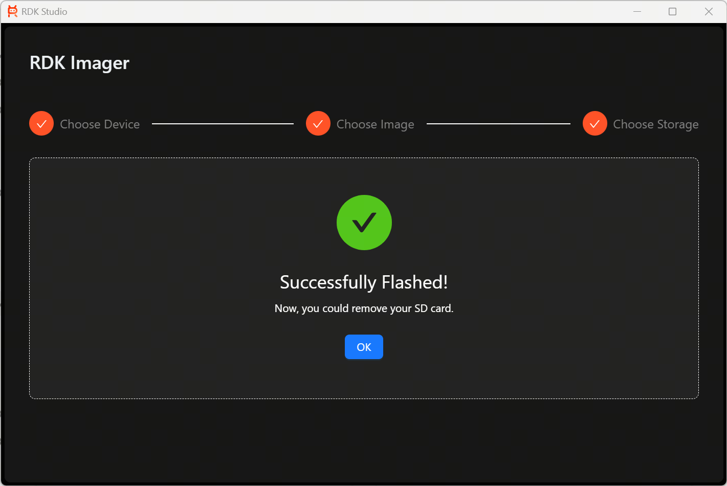 Flashing Complete Page