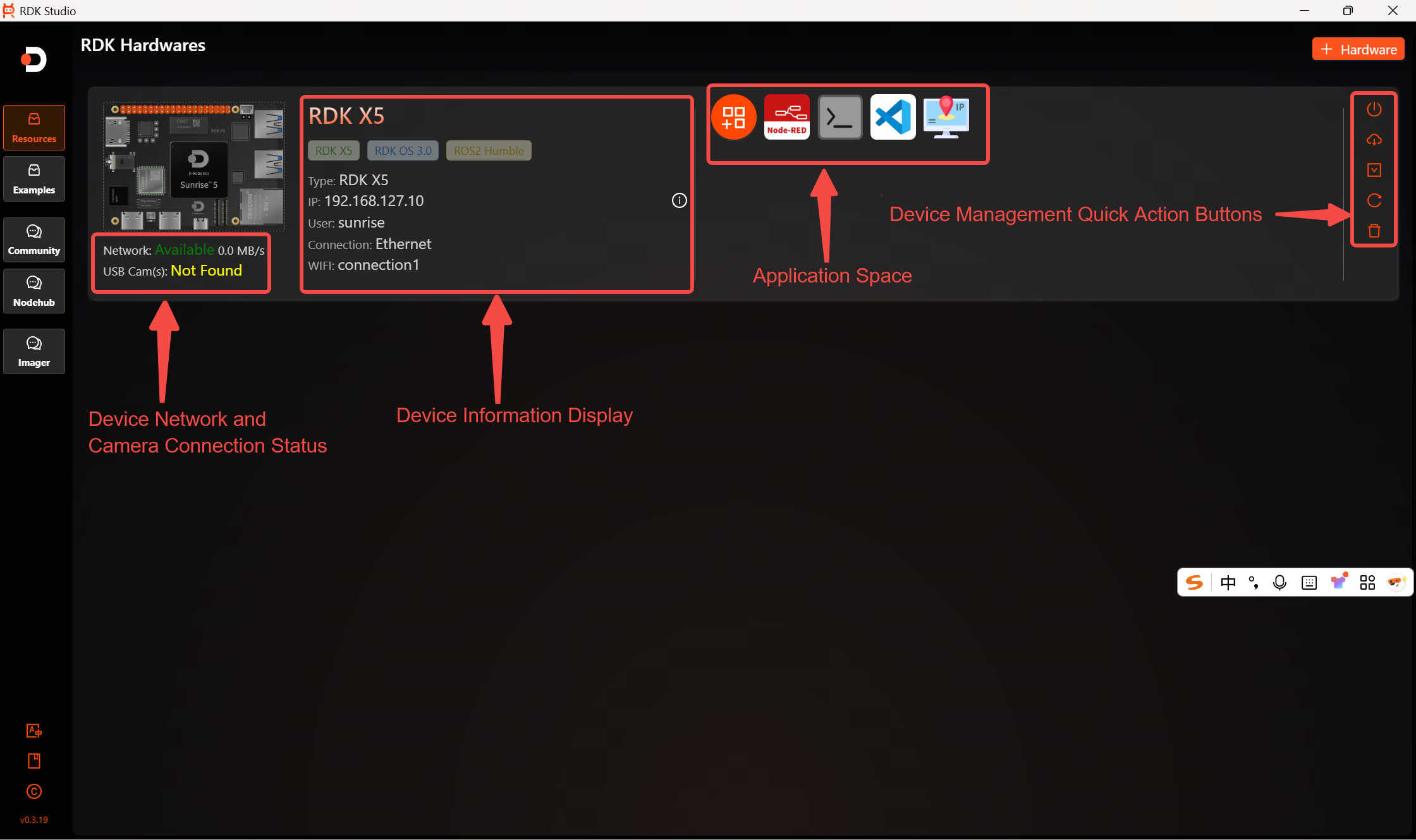 Device Card List Interface