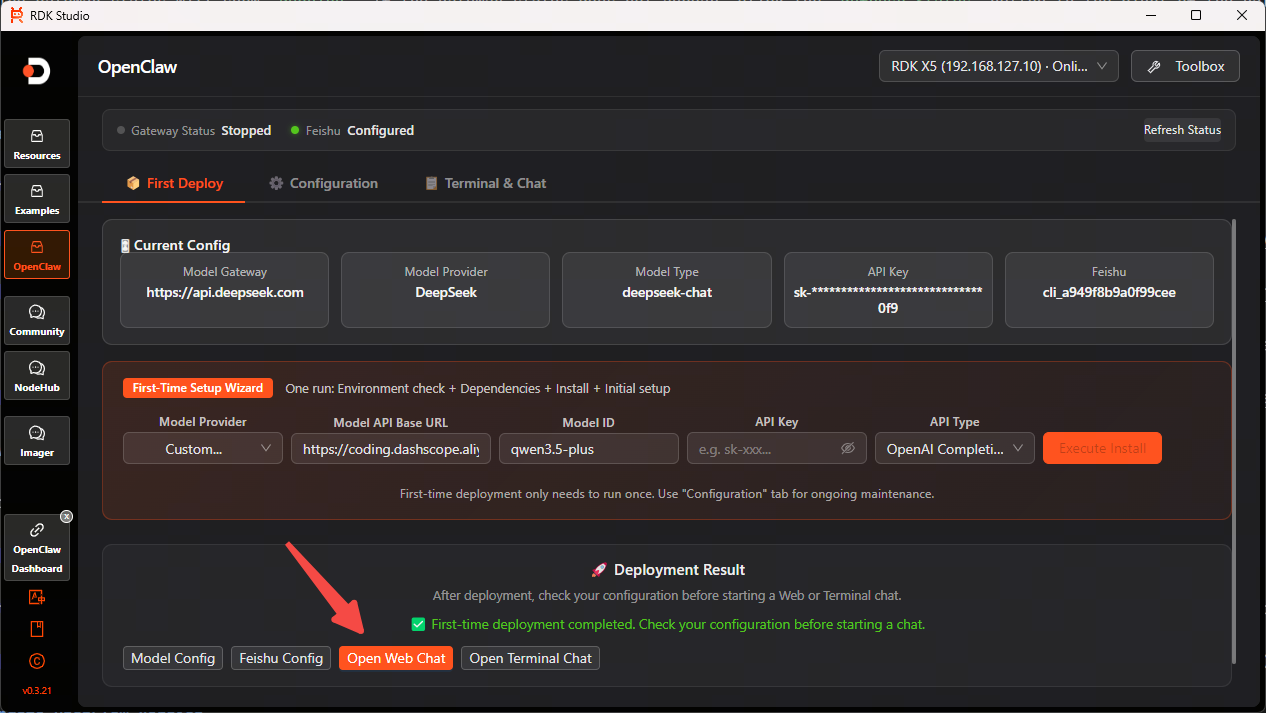 Enter Web Conversation Button Location