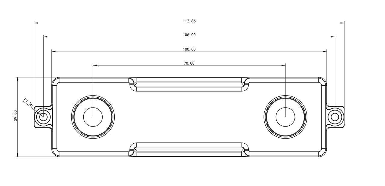 GS130WI structural dimensions
