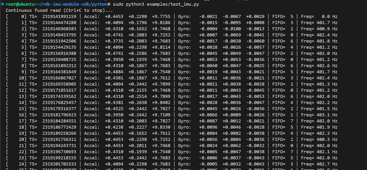 Python example output