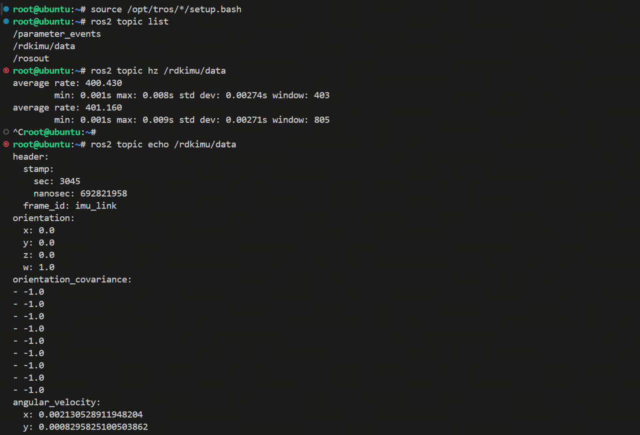 ROS2 topic output