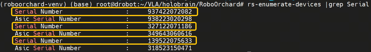 RealSense Serial Number