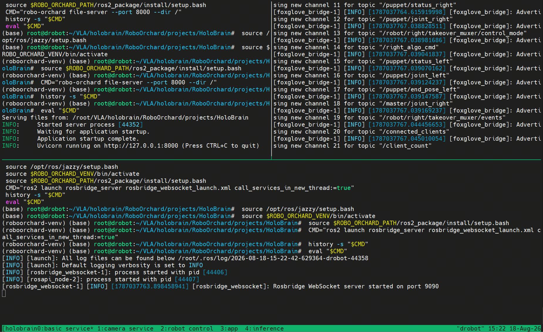 HoloBrain tmux runtime UI